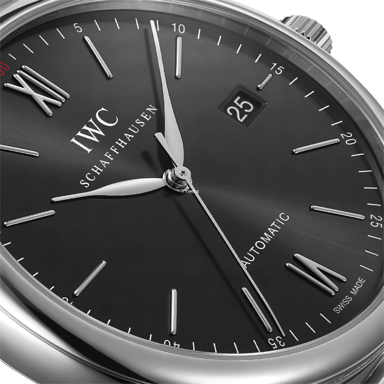 IWC,Portofino 40mm,40mm,Stainless Steel,Black,Automatic,Day,42hours,IW356508