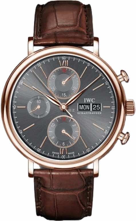 IWC,Portofino 42mm,42mm,Red Gold,Grey,Automatic,Chronograph,Date,Day,IW391026