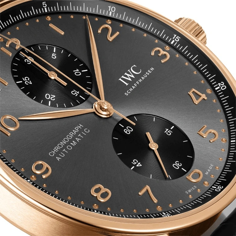 IWC,Portugieser 41mm,41mm,Red Gold,Grey,Automatic,Chronograph,Column Wheel,IW371610