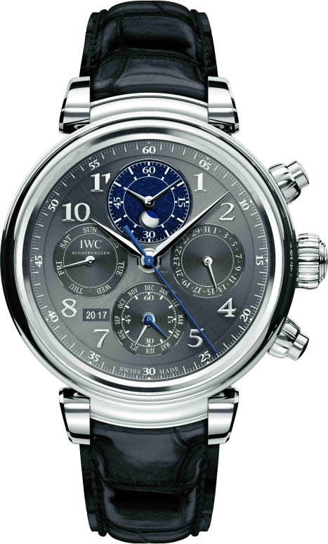 IWC,Da Vinci 43mm,43mm,Stainless Steel,Grey,Automatic,Chronograph,Moonphase,Perpetual Calendar,Month,68hours,In-house Caliber,IW392103