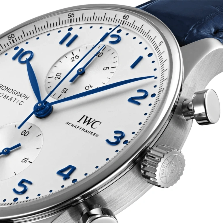 IWC,Portugieser 41mm,41mm,Stainless Steel,Silver,Automatic,Chronograph,Column Wheel,IW371605