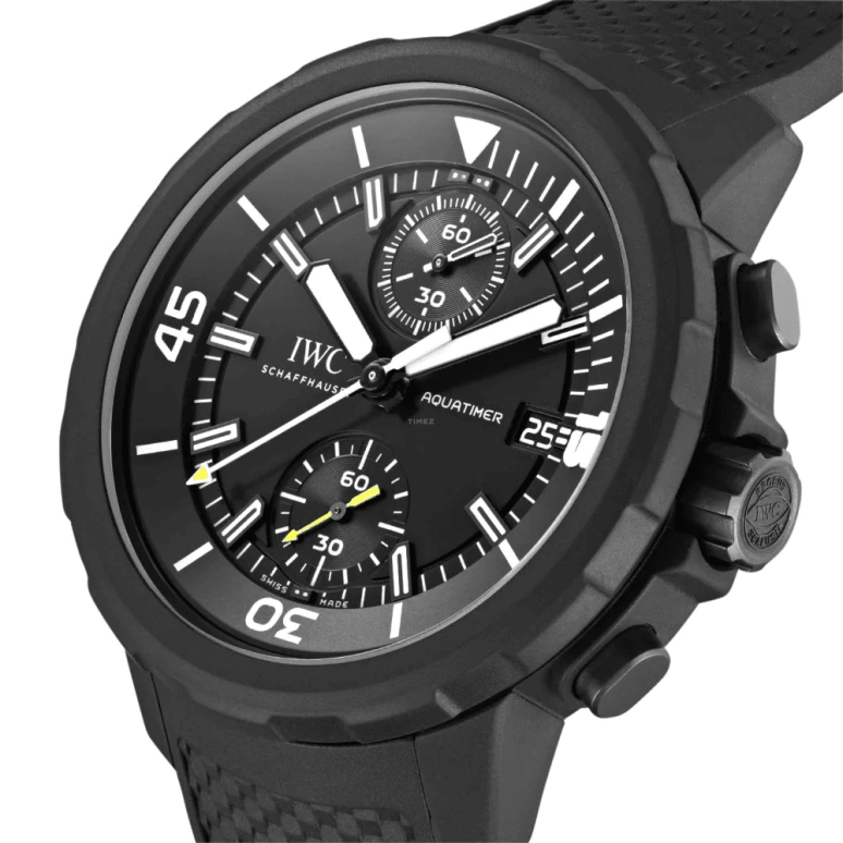 IWC,GST Aquatimer 45mm,45mm,Stainless Steel,Black,Automatic,Chronograph,Date,Power Reserve Indicator,Flyback,68hours,In-house Caliber,IW379502