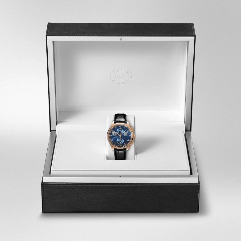 IWC,Portugieser 45mm,45mm,Red Gold,Blue,Automatic,Chronograph,Perpetual Calendar,Leap Year,Month,68hours,In-house Caliber,IW397204