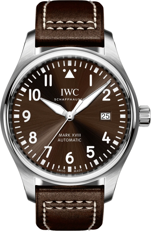 IWC,Pilot 40mm,40mm,Stainless Steel,Brown,Automatic,Date,Anti-magnetic,IW327003