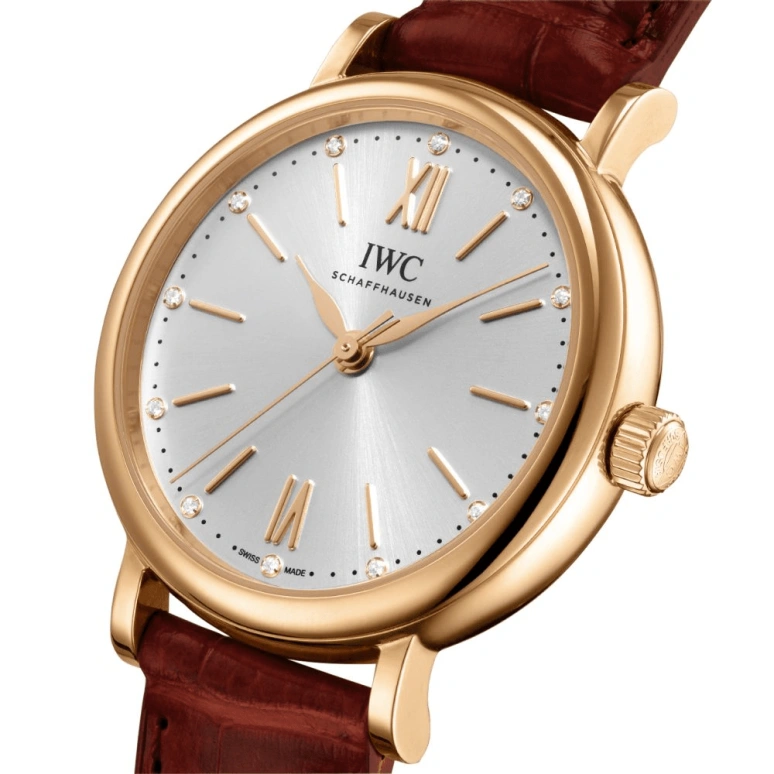 IWC,Portofino 34mm,34mm,Rose Gold,Silver,Automatic,42hours,In-house Caliber,IW357401