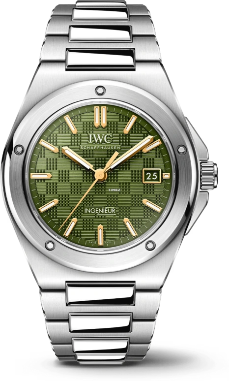 IWC,Ingenieur 40mm,40mm,Stainless Steel,Green,Automatic,Day,Anti-magnetic,IW328908