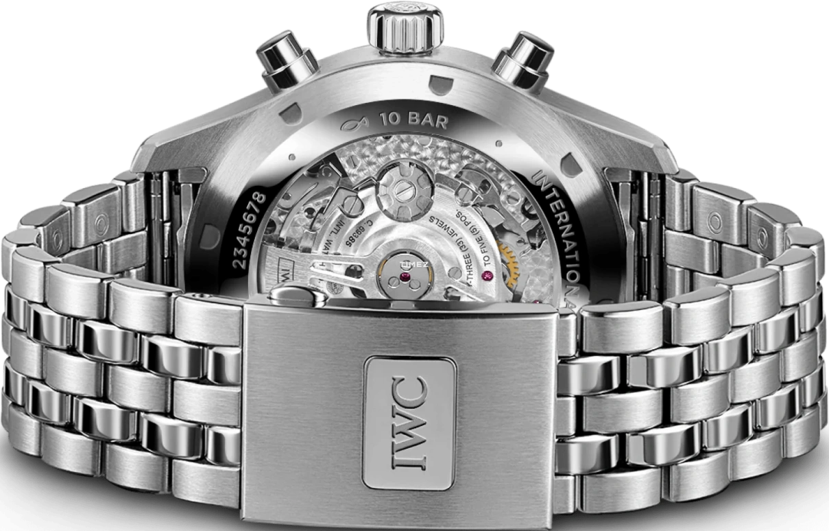 IWC,Pilot 43mm,43mm,Stainless Steel,Blue,Automatic,Chronograph,Date,Day,IW378004