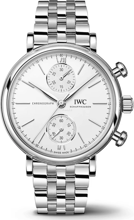 IWC,Portofino 39mm,39mm,Stainless Steel,Silver White,Automatic,Chronograph,46hours,IW391503