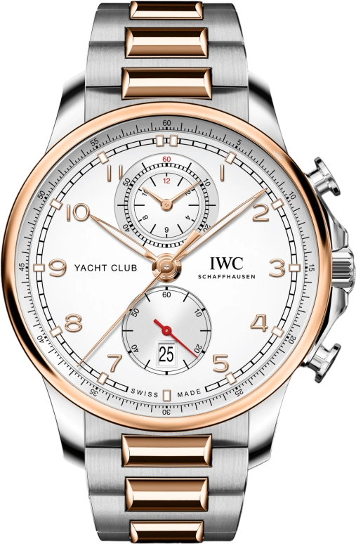 IWC,Portugieser 44.60mm,44.60mm,Red Gold,Stainless Steel,Silver,Automatic,Chronograph,Date,Flyback,Anti-magnetic,68hours,In-house Caliber,IW390703