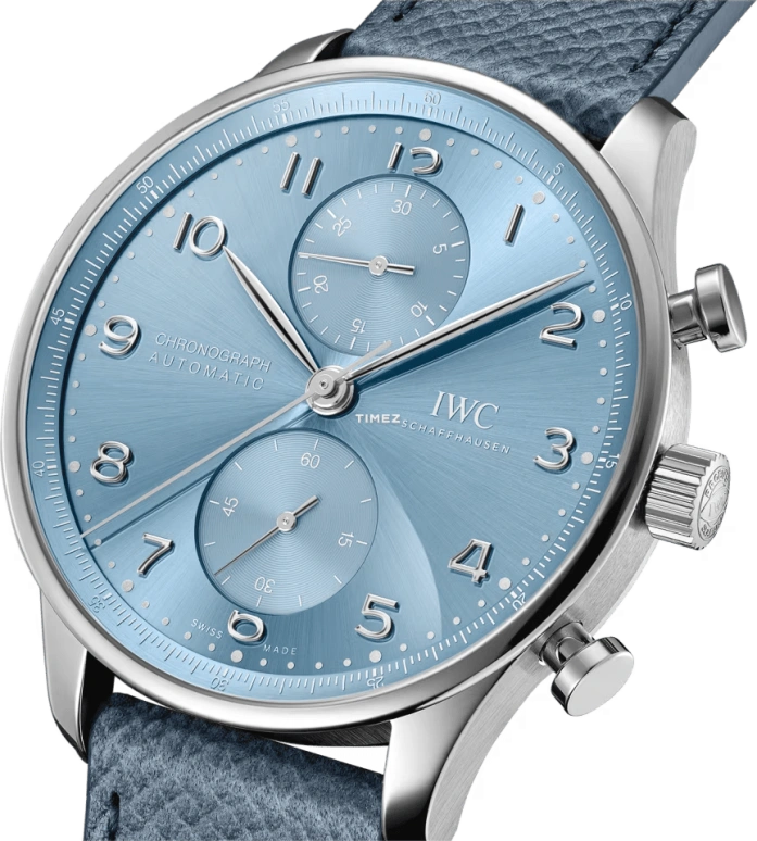 IWC,Portugieser 41mm,41mm,White Gold,Blue,Automatic,Chronograph,Sapphire,Crystal Glass,IW371626