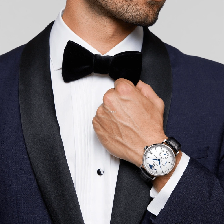IWC,Portofino 45mm,45mm,Stainless Steel,White,Handwound,Moonphase,Day,Power Reserve Indicator,IW516406