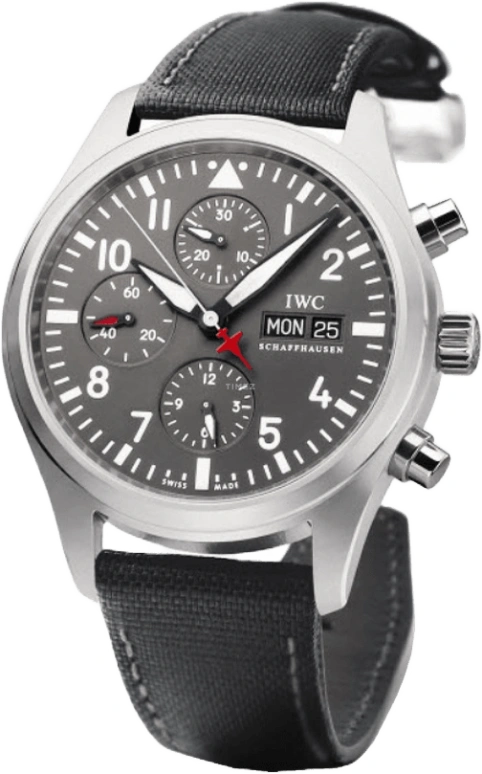 IWC,Pilot 42mm,42mm,Stainless Steel,Blue,Automatic,Chronograph,Date,Day,Anti-magnetic,44hours,In-house Caliber,IW371714