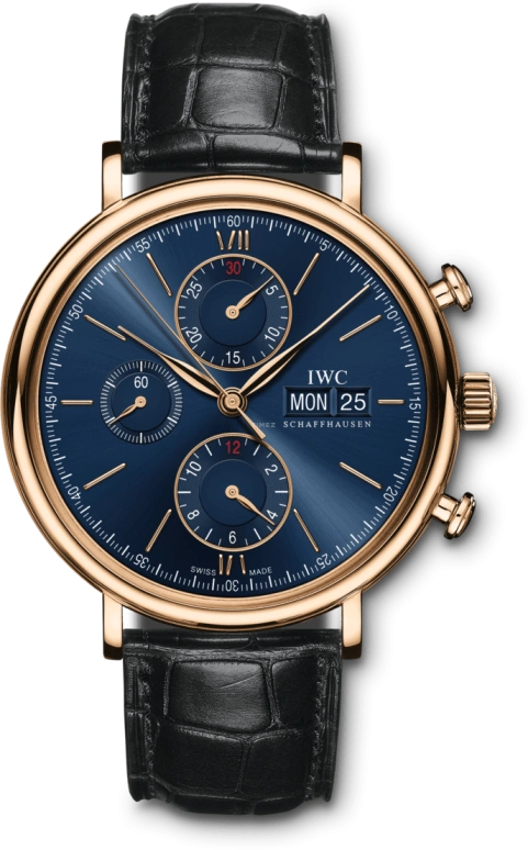 IWC,Portofino 42mm,42mm,Red Gold,Blue,Automatic,Chronograph,Date,Day,IW391035