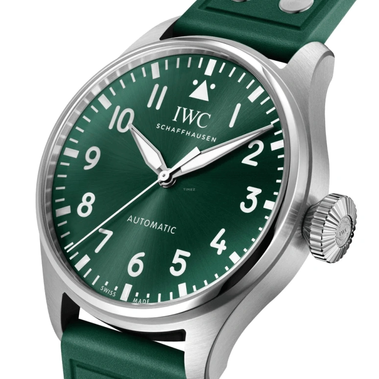 IWC,Pilot 43mm,43mm,Stainless Steel,Green,Automatic,60hours,In-house Caliber,IW329306