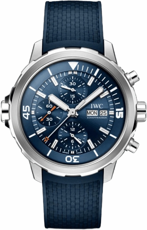 IWC,Aquatimer 44mm,44mm,Stainless Steel,Blue,Automatic,Chronograph,Date,Day,IW376806