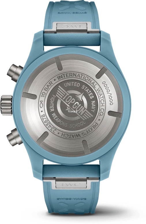 IWC,Pilot 41.90mm,41.90mm,Ceramic,Sky Blue,Automatic,Chronograph,Date,Day,Anti-magnetic,48hours,In-house Caliber,IW389409