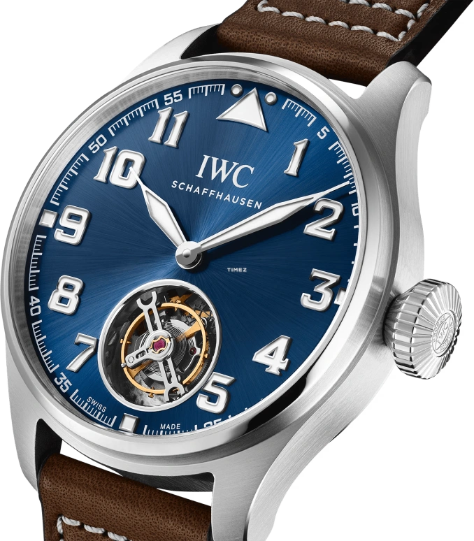 IWC,Big Pilot 43mm,43mm,Platinum,Blue,Automatic,Tourbillon,80hours,IW329501