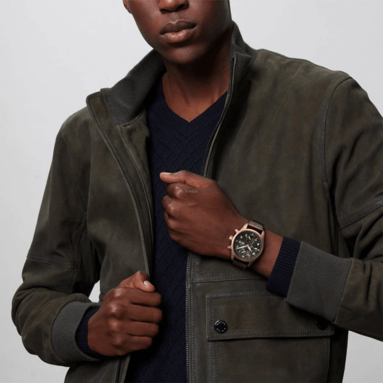 IWC,Pilot 41mm,41mm,Titanium,Bronze,Green,Automatic,Chronograph,Date,Day,Anti-magnetic,48hours,In-house Caliber,IW387902