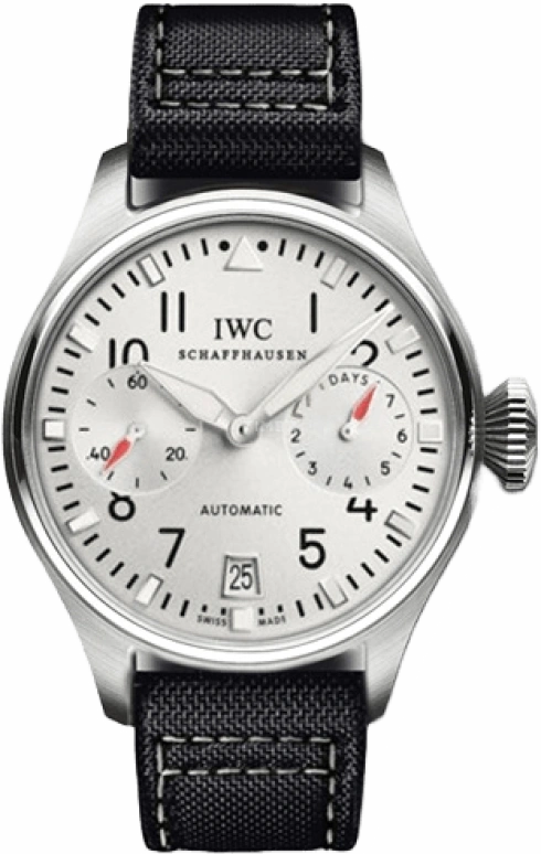 IWC,Big Pilot 46.20mm,46.20mm,Stainless Steel,Silver,Automatic,Day,Power Reserve Indicator,IW500432