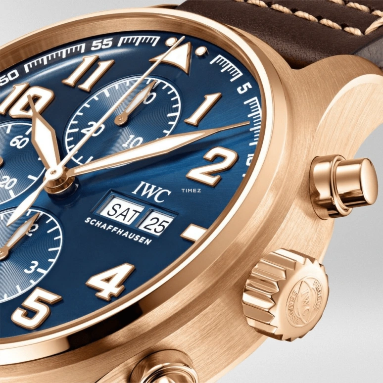 IWC,Pilot 43mm,43mm,Red Gold,Blue,Automatic,Chronograph,Date,Day,Anti-magnetic,44hours,In-house Caliber,IW377721