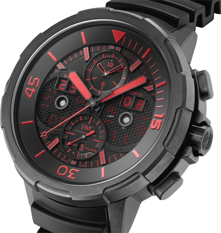 IWC,Aquatimer 49mm,49mm,Ceratanium,Black,Automatic,Chronograph,Perpetual Calendar,Leap Year,Month,68hours,In-house Caliber,IW379405