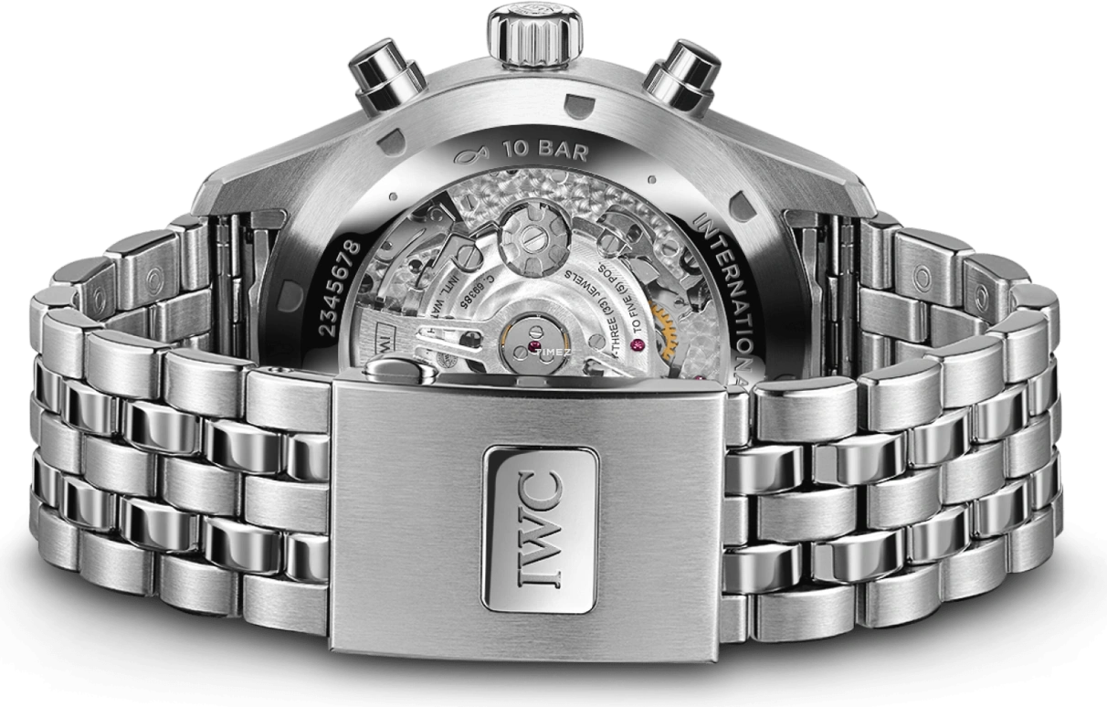 IWC,Pilot 43mm,43mm,Stainless Steel,Black,Automatic,Chronograph,Date,Day,IW378002
