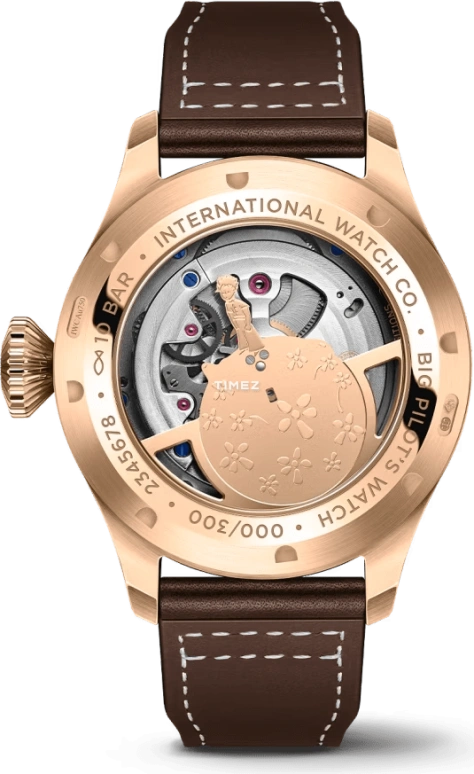 IWC,Big Pilot 43mm,43mm,Armor Gold,Blue,Automatic,Tourbillon,Sapphire,Crystal Glass,IW329502