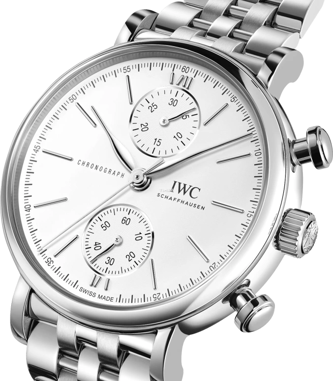IWC,Portofino 39mm,39mm,Stainless Steel,Silver White,Automatic,Chronograph,46hours,IW391503