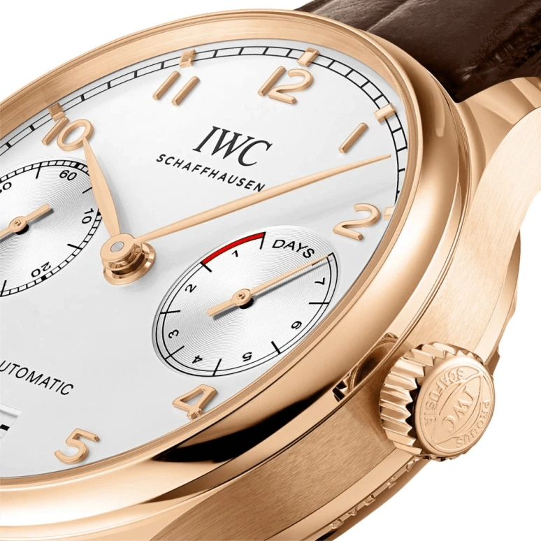 IWC,Portugieser 42.30mm,42.30mm,Red Gold,Silver,Automatic,Chronograph,Date,Power Reserve Indicator,IW500701