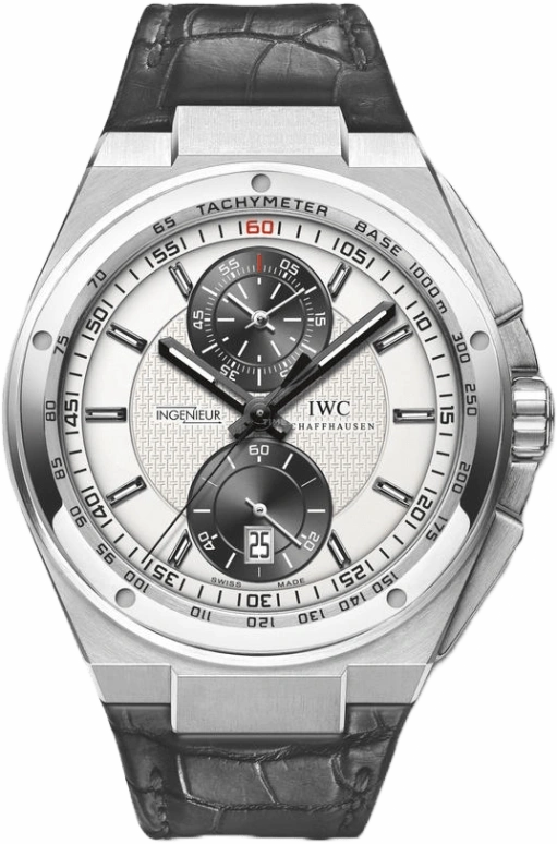 IWC,Ingenieur 45.50mm,45.50mm,Platinum,Silver,Automatic,Chronograph,Day,Flyback,Anti-magnetic,68hours,In-house Caliber,IW378403