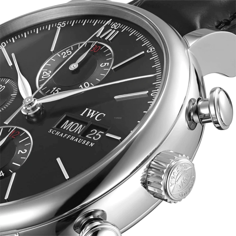 IWC,Portofino 42mm,42mm,Stainless Steel,Black,Automatic,Chronograph,Date,Day,IW391029