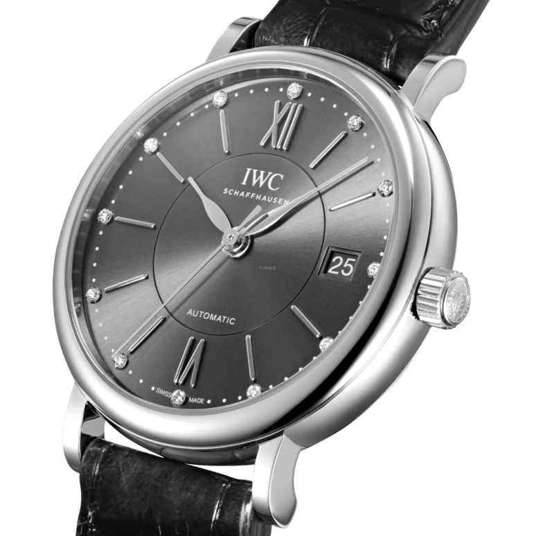 IWC,Portofino 37mm,37mm,Stainless Steel,Grey,Automatic,Day,42hours,IW458102