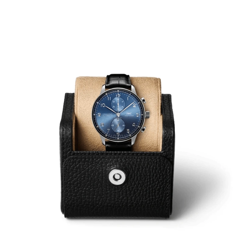 IWC,Portugieser 41mm,41mm,Stainless Steel,Blue,Automatic,Chronograph,Column Wheel,IW371606