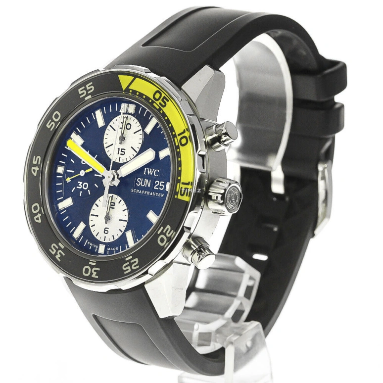 IWC,GST Aquatimer 44mm,44mm,Stainless Steel,Black,Automatic,Chronograph,Date,Day,IW376702