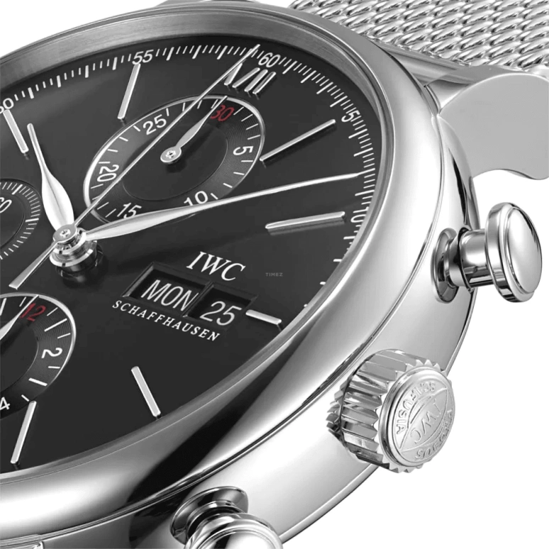 IWC,Portofino 42mm,42mm,Stainless Steel,Black,Automatic,Chronograph,Date,Day,IW391030