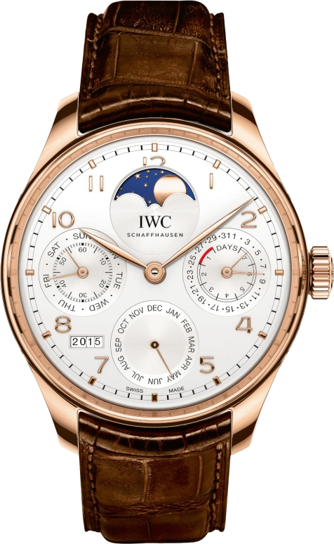 IWC,Portugieser 44.20mm,44.20mm,Red Gold,Silver,Automatic,Moonphase,Perpetual Calendar,Month,Date,168hours,In-house Caliber,IW503302