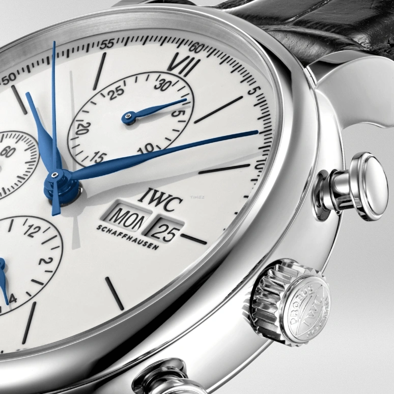 IWC,Portofino 42mm,42mm,Stainless Steel,White,Automatic,Chronograph,Date,Day,Anti-magnetic,44hours,In-house Caliber,IW391024