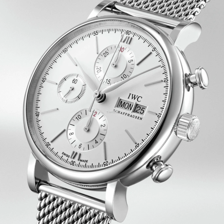 IWC,Portofino 42mm,42mm,Stainless Steel,Silver,Automatic,Chronograph,Date,Day,IW391009