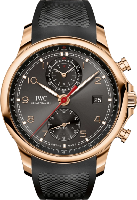 IWC,Portugieser 43.50mm,43.50mm,Red Gold,Grey,Automatic,Chronograph,Date,Flyback,Anti-magnetic,68hours,In-house Caliber,IW390505