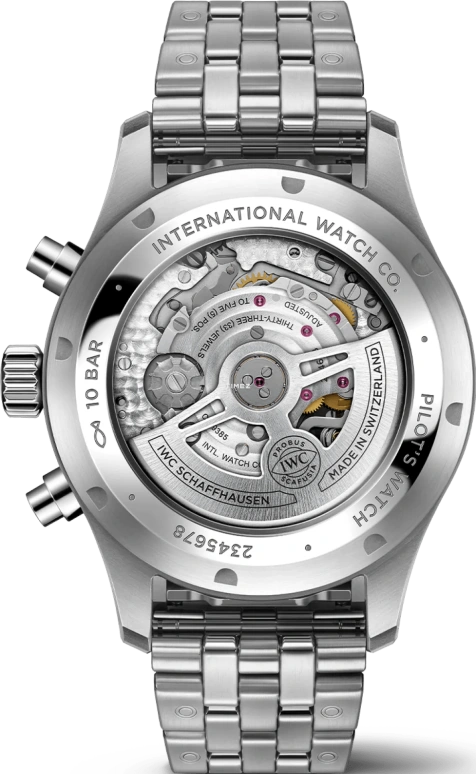 IWC,Pilot 43mm,43mm,Stainless Steel,Blue,Automatic,Chronograph,Date,Day,IW378004