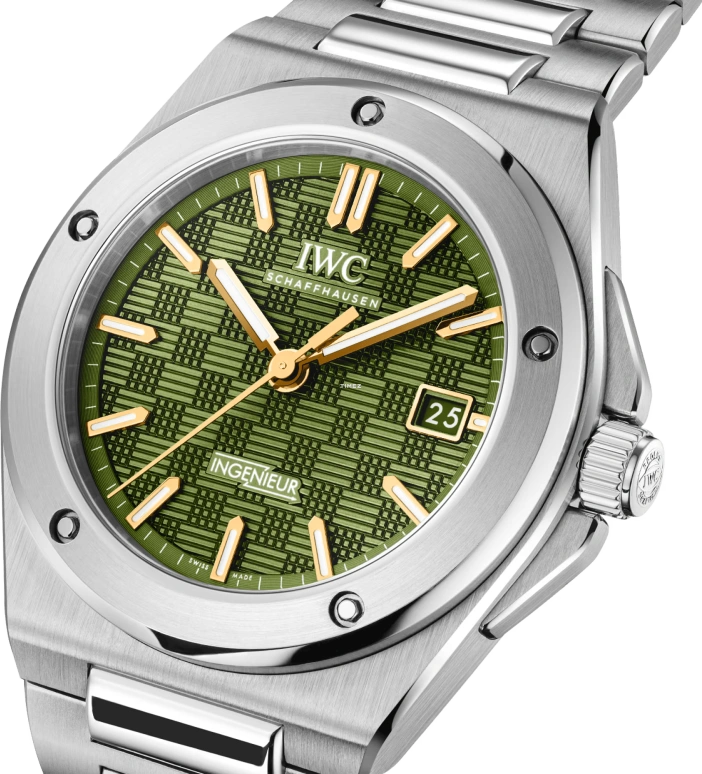 IWC,Ingenieur 40mm,40mm,Stainless Steel,Green,Automatic,Day,Anti-magnetic,IW328908