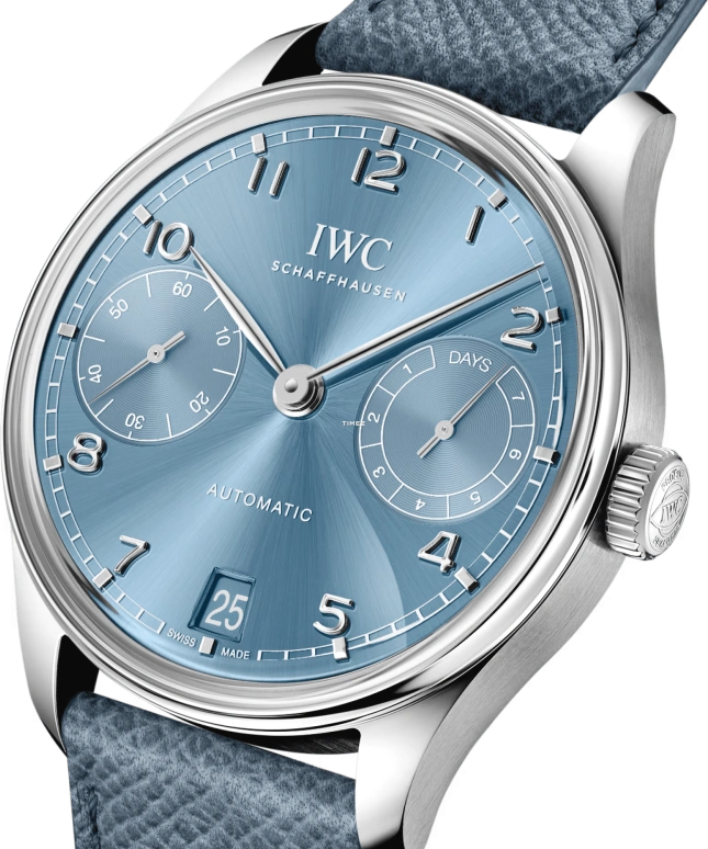 IWC,Portugieser 42.40mm,42.40mm,White Gold,Blue,Automatic,Day,Power Reserve Indicator,IW501708