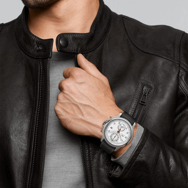 IWC,Portugieser 43.50mm,43.50mm,Stainless Steel,Silver,Automatic,Chronograph,Date,Flyback,Anti-magnetic,68hours,In-house Caliber,IW390502