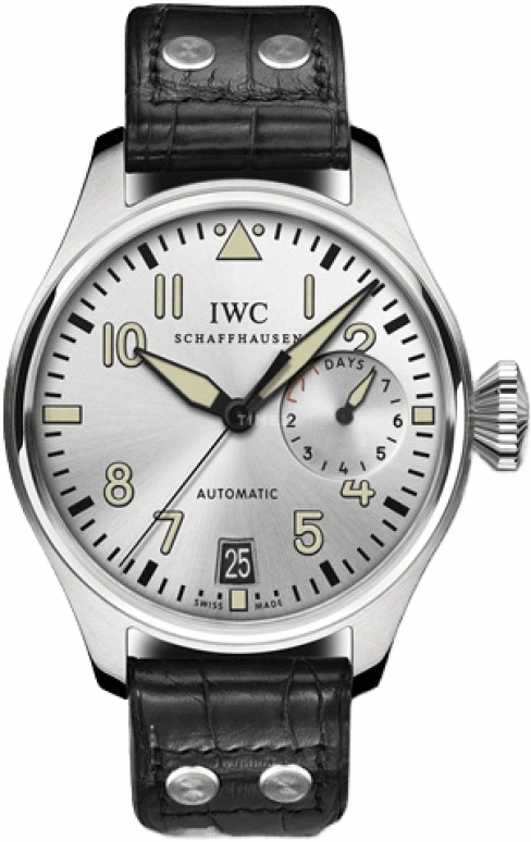 IWC,Big Pilot 46mm,46mm,Stainless Steel,Silver,Automatic,Day,Power Reserve Indicator,IW500906
