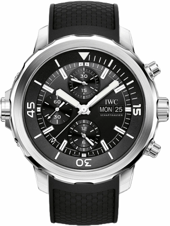 IWC,GST Aquatimer 44mm,44mm,Stainless Steel,Black,Automatic,Chronograph,Date,Day,Anti-magnetic,44hours,In-house Caliber,IW376803