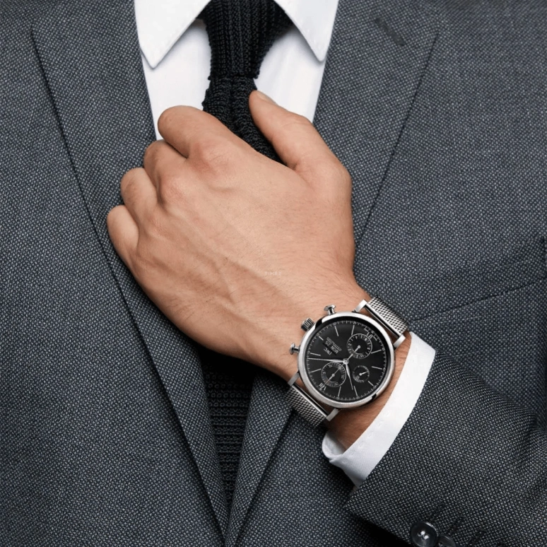 IWC,Portofino 42mm,42mm,Stainless Steel,Black,Automatic,Chronograph,Date,Day,IW391030