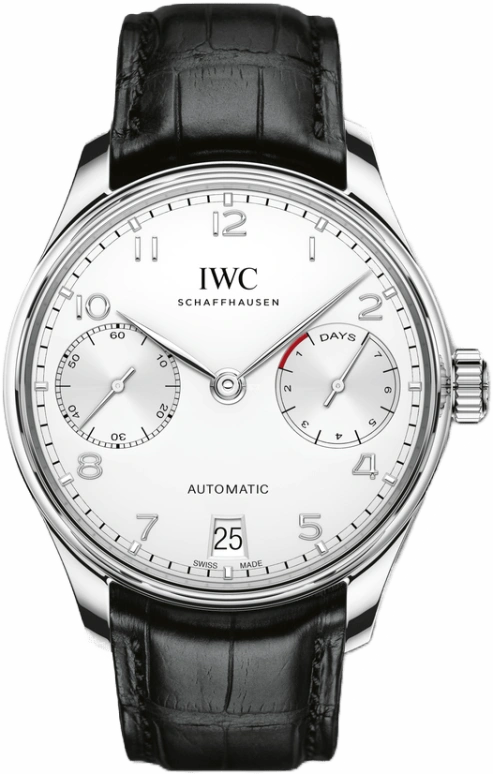 IWC,Portugieser 42.30mm,42.30mm,Stainless Steel,Silver,Automatic,Chronograph,Date,Power Reserve Indicator,IW500712