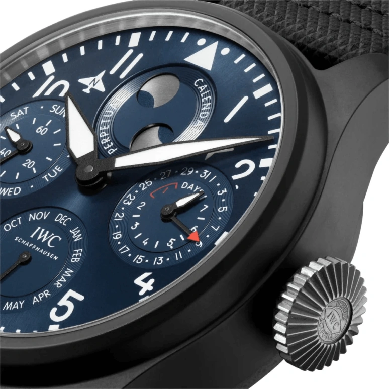 IWC,Big Pilot 46.50mm,46.50mm,Ceramic,Blue,Automatic,Moonphase,Perpetual Calendar,Month,Date,168hours,In-house Caliber,IW503001