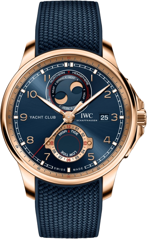 IWC,Portugieser 44.60mm,44.60mm,Red Gold,Blue,Automatic,Moonphase,Date,Tide,IW344001