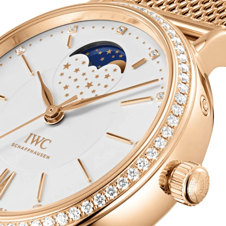 IWC,Portofino 37mm,37mm,Red Gold,Silver,Automatic,Moonphase,42hours,IW459010